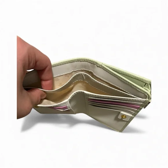 RADLEY LONDON Heritage Dog Outline Leather Bifold Wallet Purse New Light Green - Picture 5 of 6